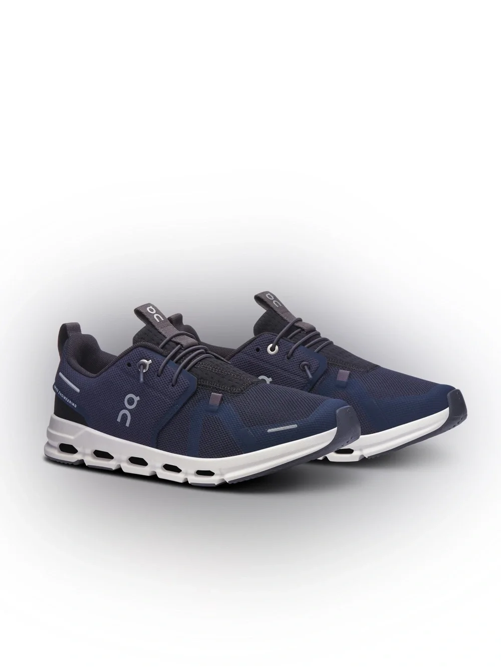 On Cloud Sky Youth Athletic Sneakers - Navy, Black and White